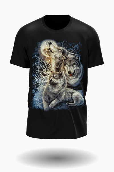 Lead Wolf at Night in the Moonlight T-Shirt