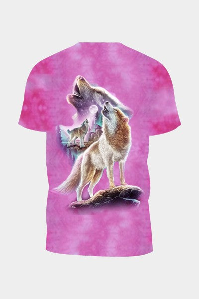 Tie Dye Pink Wolves T-Shirt