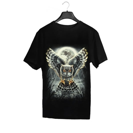 Owl flying in the full moon night T-shirt