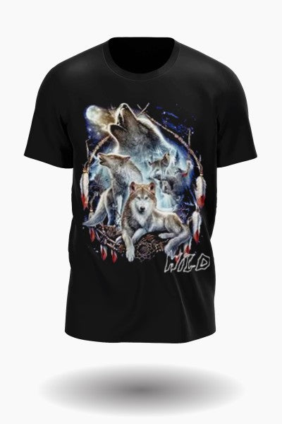 Wolves with dreamcatcher T-shirt