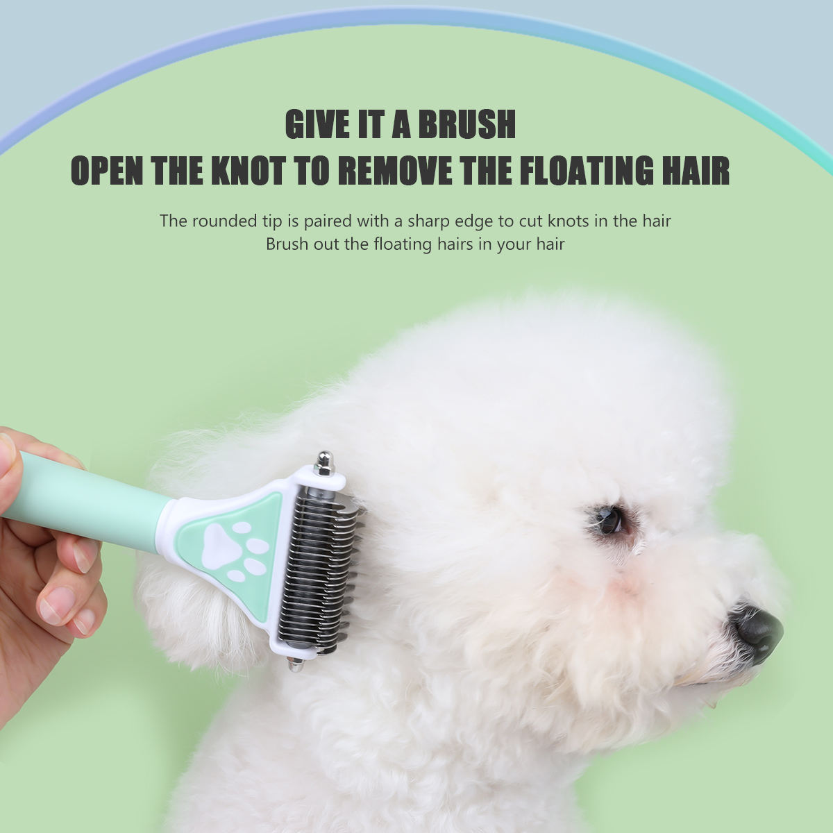 Dog Brush Pet Hair Remover Double Sided Open Knot Comb Dog Dematting Tool Deshedding Dog Brush - Double-Sided Pet Hair Remover For Cats & Dogs - Undercoat Grooming Rake For Shedding