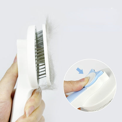 Pet Self Cleaning Cat Brushes, Cat Grooming Brush For Dogs Cats For Long Haired & Short Hair Gently To Remove Loose Undercoat, Mats Tangled