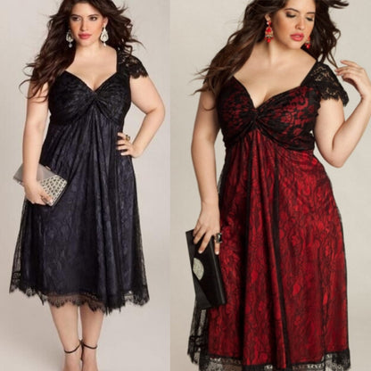 Gothic Big Code Lace Dress