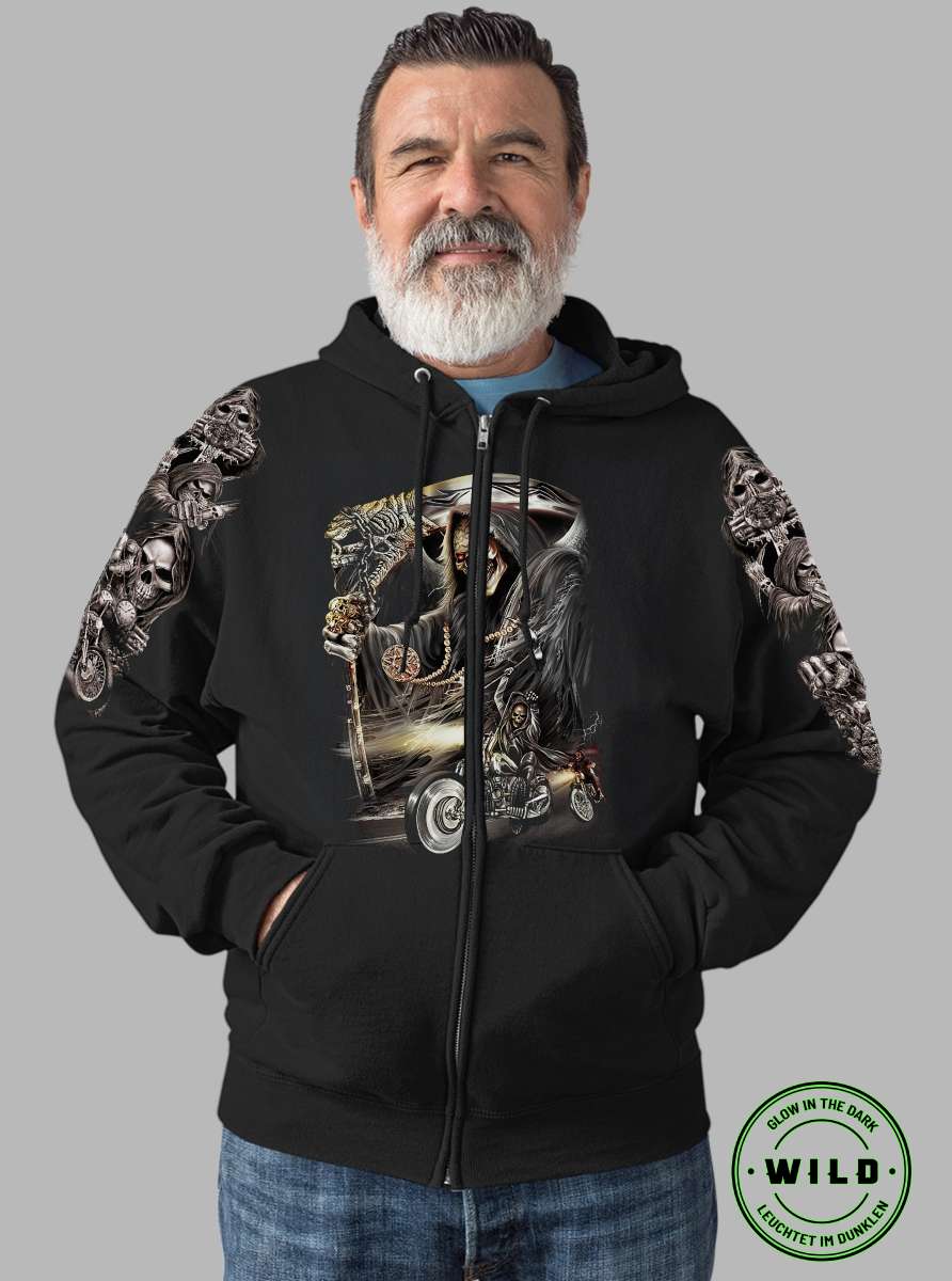 Reaper sweat jacket zipper hood hoodie