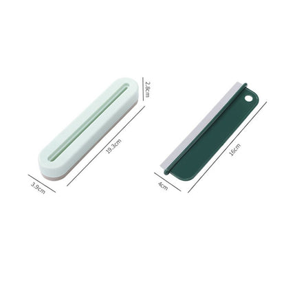 Multi-function Glass Wiper Scraper With Water For Cleaning Bathroom Shower Mirror Glass Kitchen Countertop Sink Car Window Wiper Flexible Universal Water Glass Window Clean Accessories