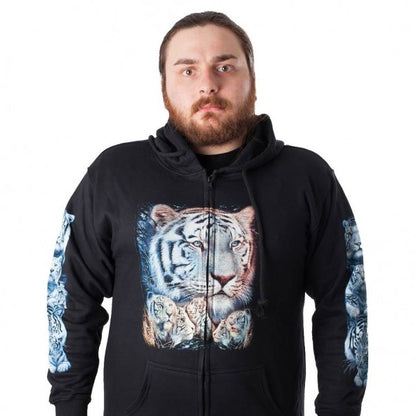 Men Hoodie Jacket Wild Tiger